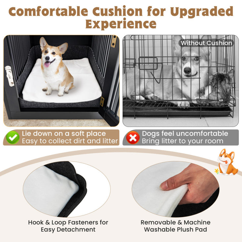 Ultimate 2-In-1 Dog House with Convenient Drawer & Innovative Wired/Wireless Charging