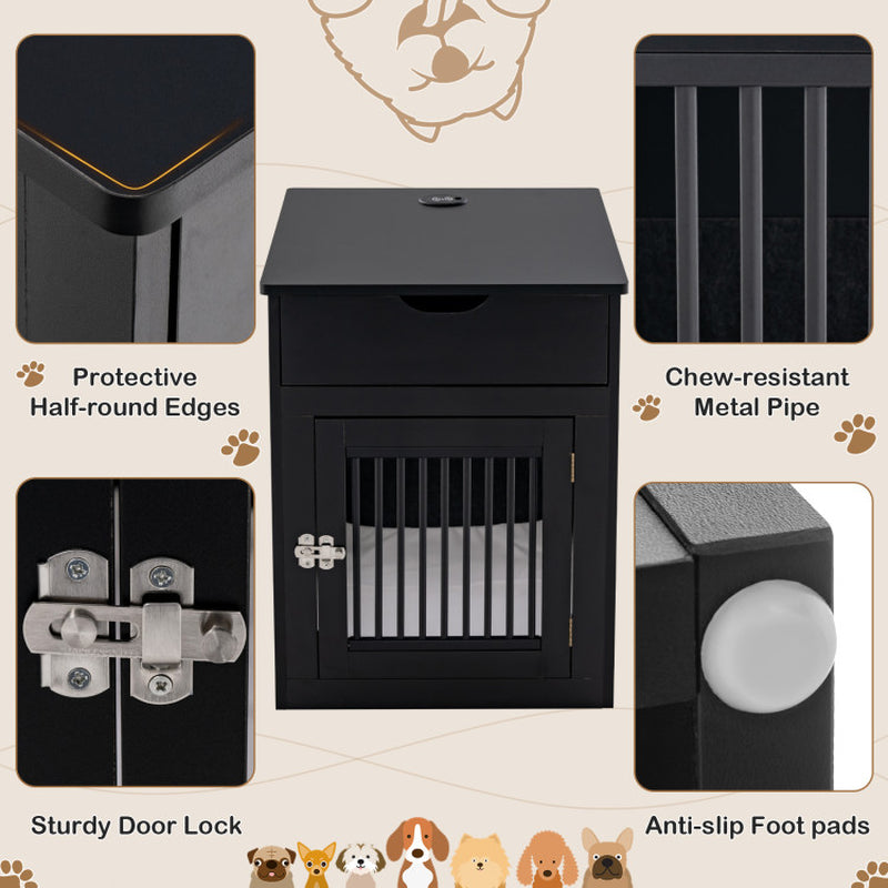 Ultimate 2-In-1 Dog House with Convenient Drawer & Innovative Wired/Wireless Charging