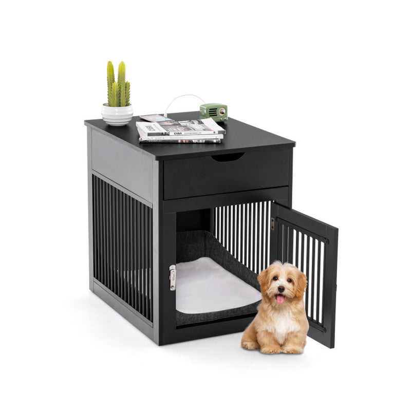 Ultimate 2-In-1 Dog House with Convenient Drawer & Innovative Wired/Wireless Charging