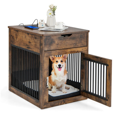 Ultimate 2-In-1 Dog House with Convenient Drawer & Innovative Wired/Wireless Charging