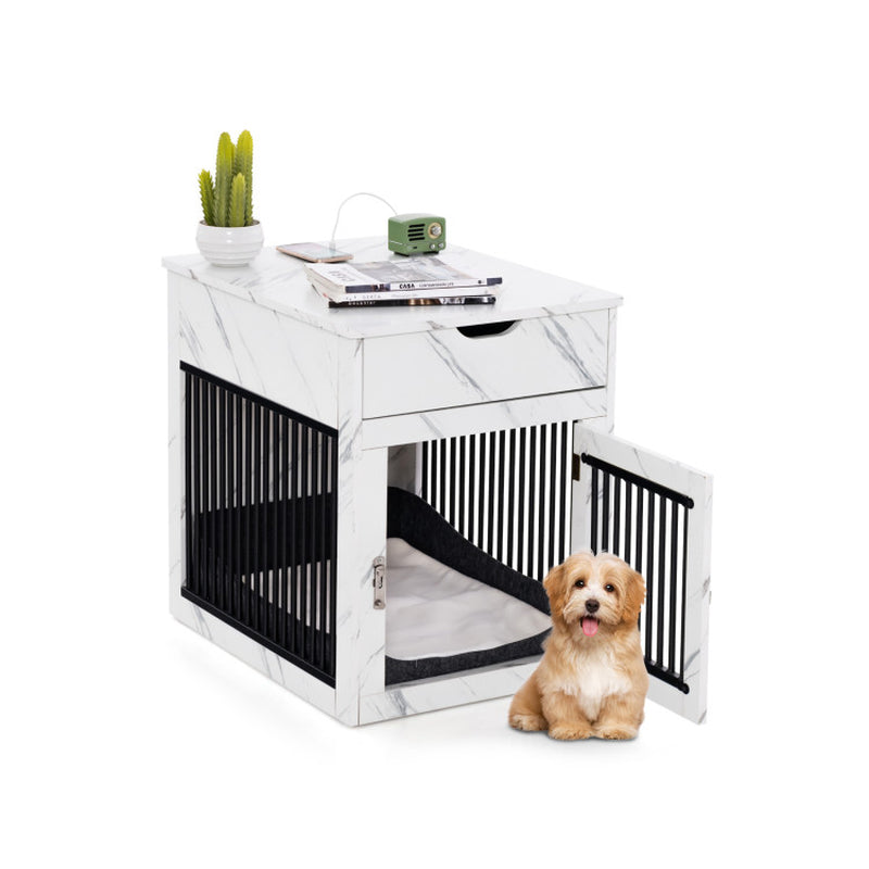 Ultimate 2-In-1 Dog House with Convenient Drawer & Innovative Wired/Wireless Charging